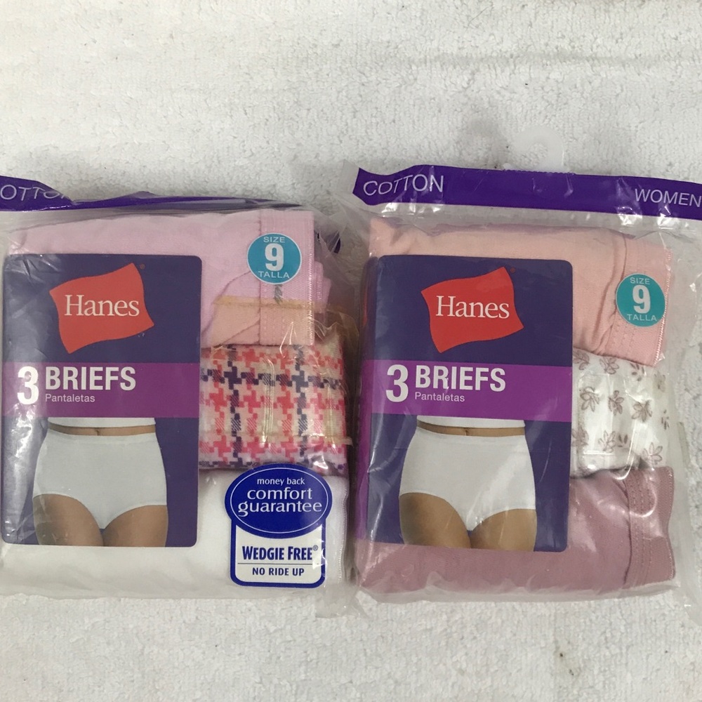 HANES women’s cotton panties Sz 9. 2-3pk. NIP.